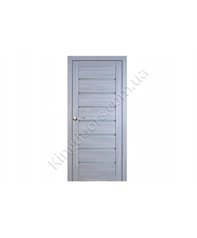 Міжкімнатні Двері PL-02, Колекція ECO, Фабрика "Portalino",Колір -Санома Сіра, Плівка -EcoTOP Німеччина 